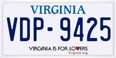 VA license plate VDP9425