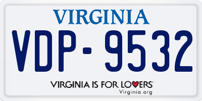 VA license plate VDP9532