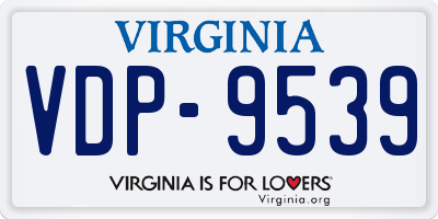 VA license plate VDP9539