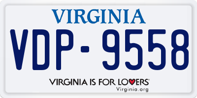 VA license plate VDP9558