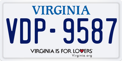 VA license plate VDP9587