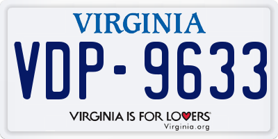 VA license plate VDP9633