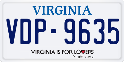 VA license plate VDP9635