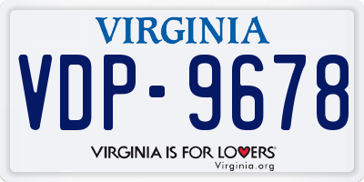 VA license plate VDP9678