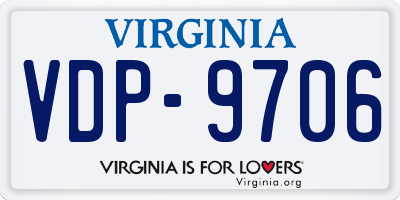 VA license plate VDP9706
