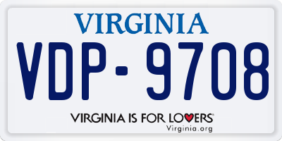 VA license plate VDP9708