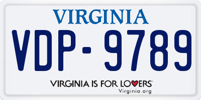 VA license plate VDP9789