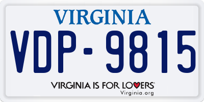 VA license plate VDP9815
