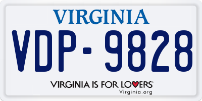 VA license plate VDP9828