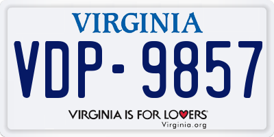 VA license plate VDP9857