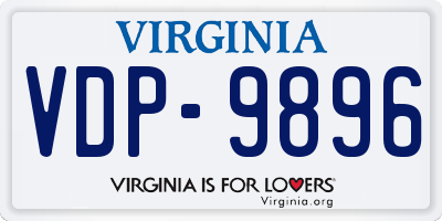 VA license plate VDP9896
