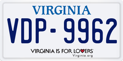 VA license plate VDP9962