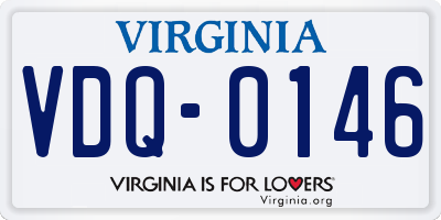 VA license plate VDQ0146