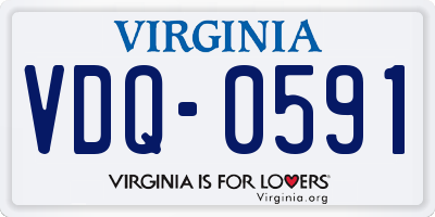 VA license plate VDQ0591