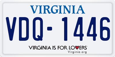 VA license plate VDQ1446