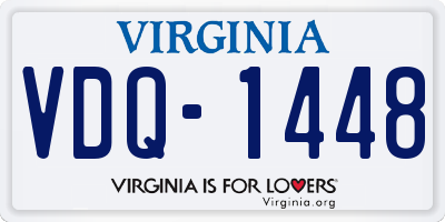 VA license plate VDQ1448