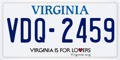 VA license plate VDQ2459