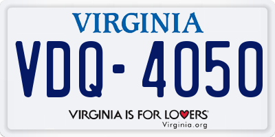 VA license plate VDQ4050