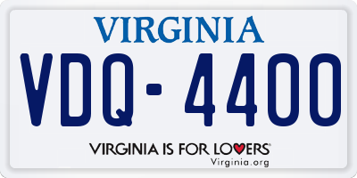 VA license plate VDQ4400