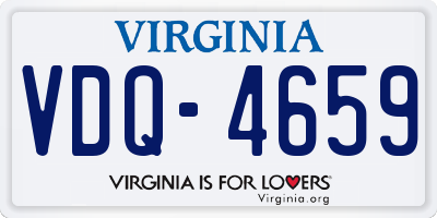 VA license plate VDQ4659