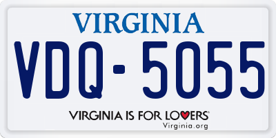 VA license plate VDQ5055
