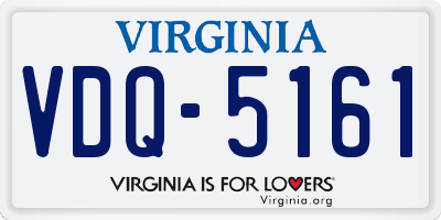 VA license plate VDQ5161