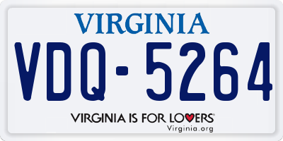 VA license plate VDQ5264