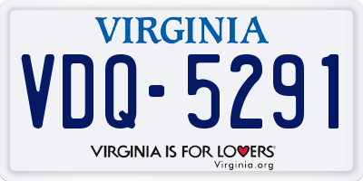 VA license plate VDQ5291