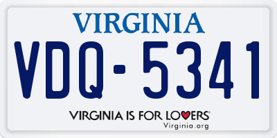 VA license plate VDQ5341
