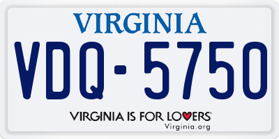 VA license plate VDQ5750