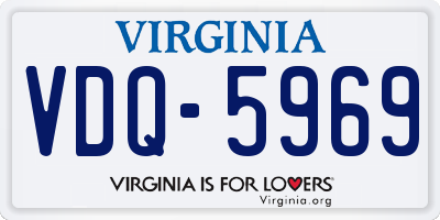 VA license plate VDQ5969