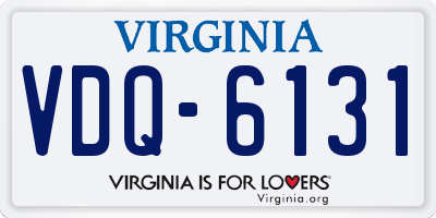 VA license plate VDQ6131
