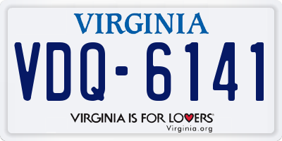 VA license plate VDQ6141