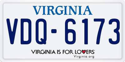 VA license plate VDQ6173