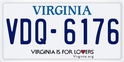 VA license plate VDQ6176