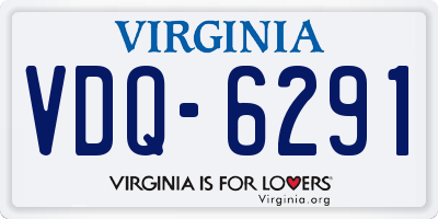 VA license plate VDQ6291