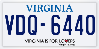 VA license plate VDQ6440