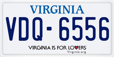 VA license plate VDQ6556