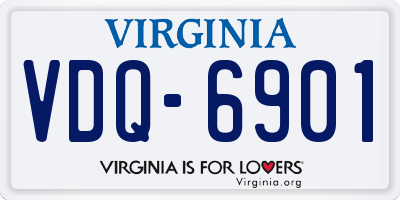 VA license plate VDQ6901