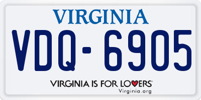 VA license plate VDQ6905