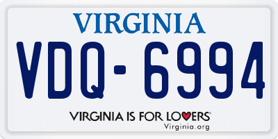 VA license plate VDQ6994