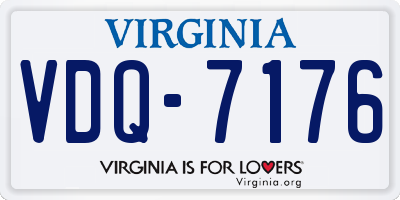 VA license plate VDQ7176