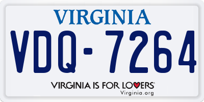 VA license plate VDQ7264