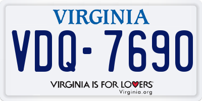 VA license plate VDQ7690