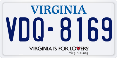 VA license plate VDQ8169