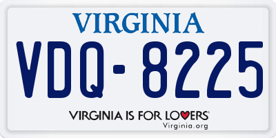 VA license plate VDQ8225