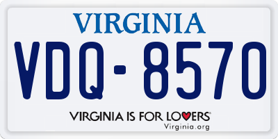 VA license plate VDQ8570