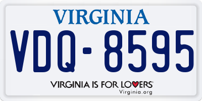 VA license plate VDQ8595