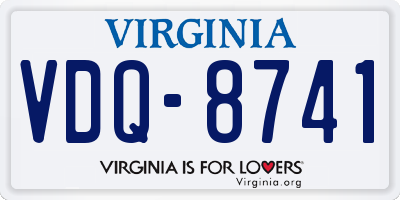 VA license plate VDQ8741