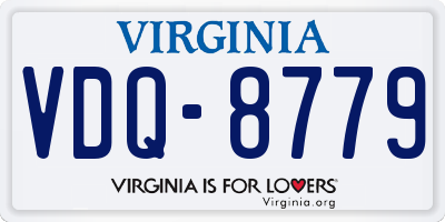 VA license plate VDQ8779
